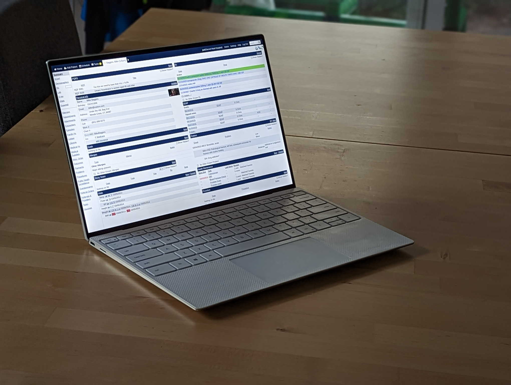 CaduRx running on a laptop