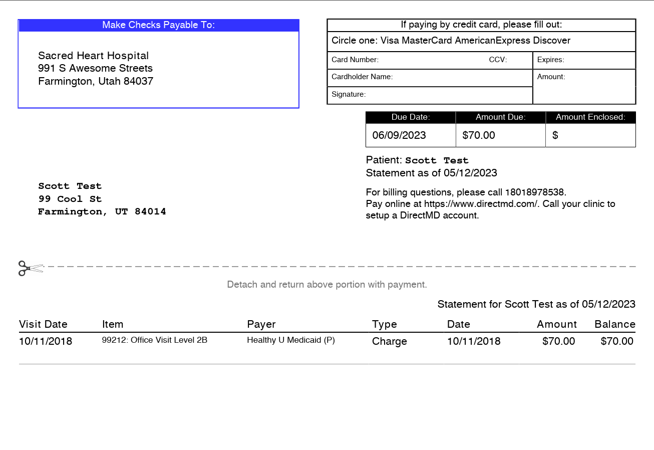 Statements screenshot