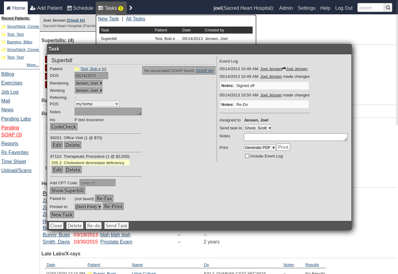 Task management screenshot
